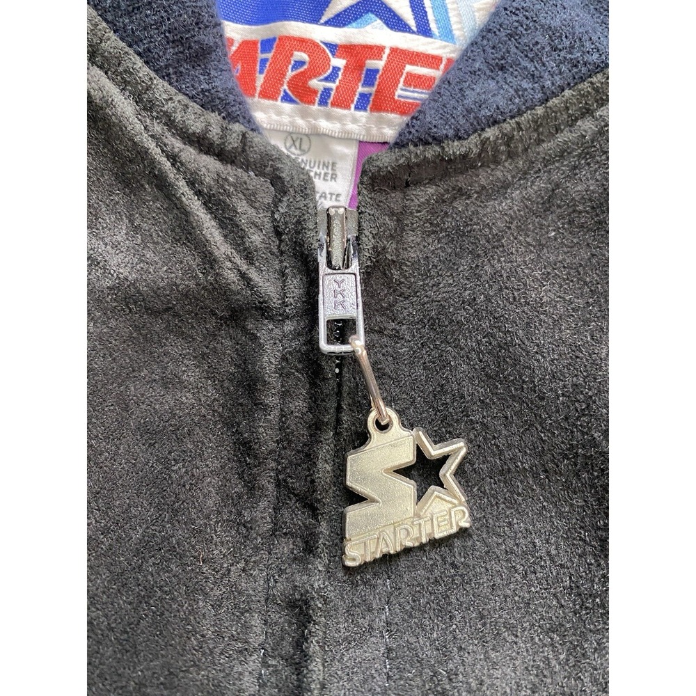 Vintage 90's‎ Starter Detroit Pistons NBA Leather Wool Varsity Jacket Men's XL - Picture 4 of 15